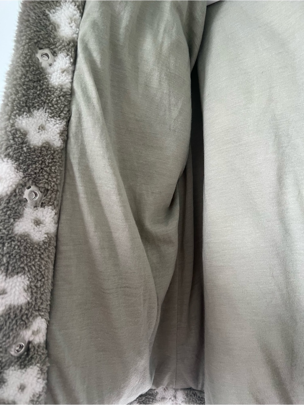 Thread & Supply Sage Green Floral Sherpa Jacket - Picture 7 of 7
